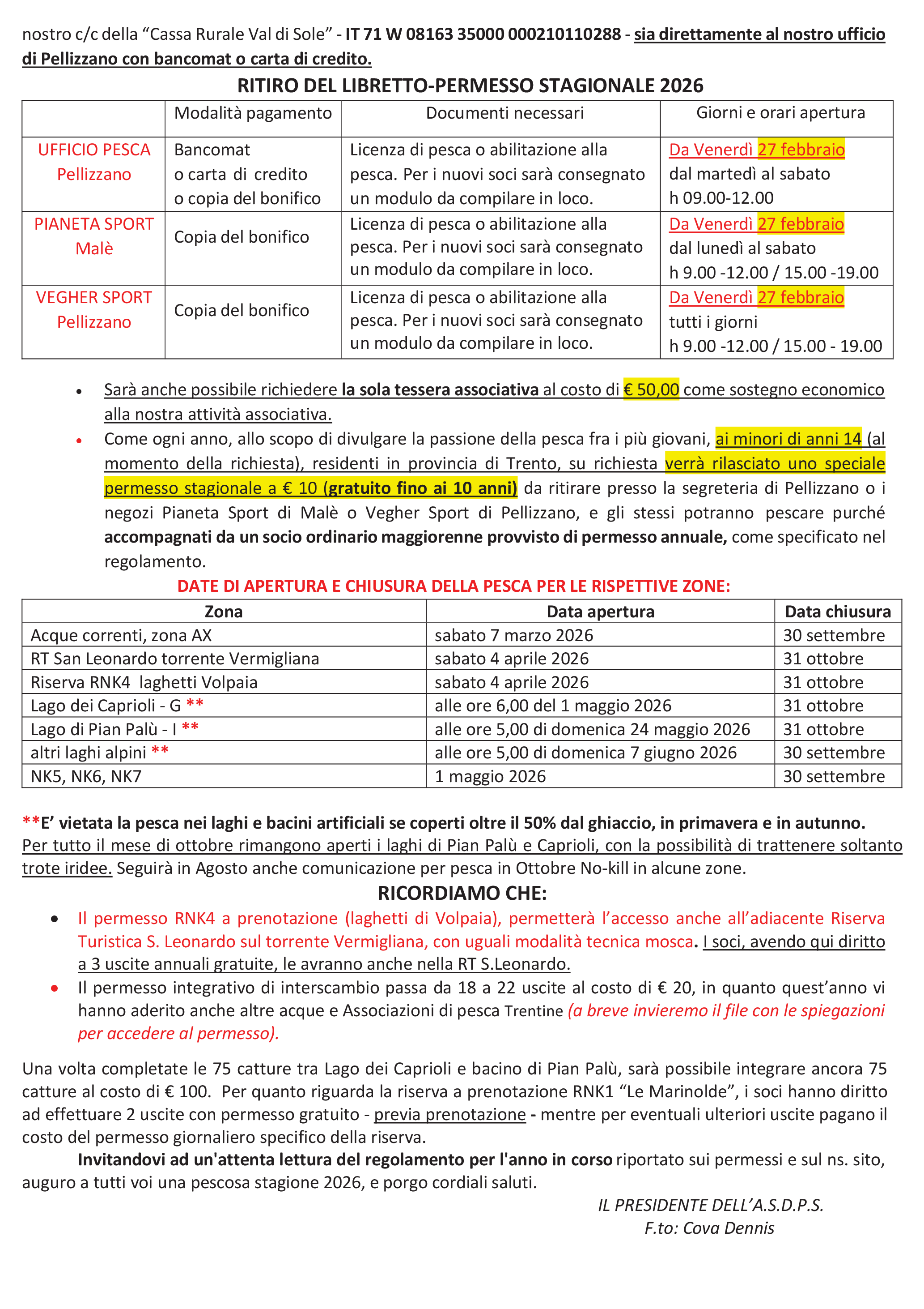 Lettera tesseramento 2026 0002