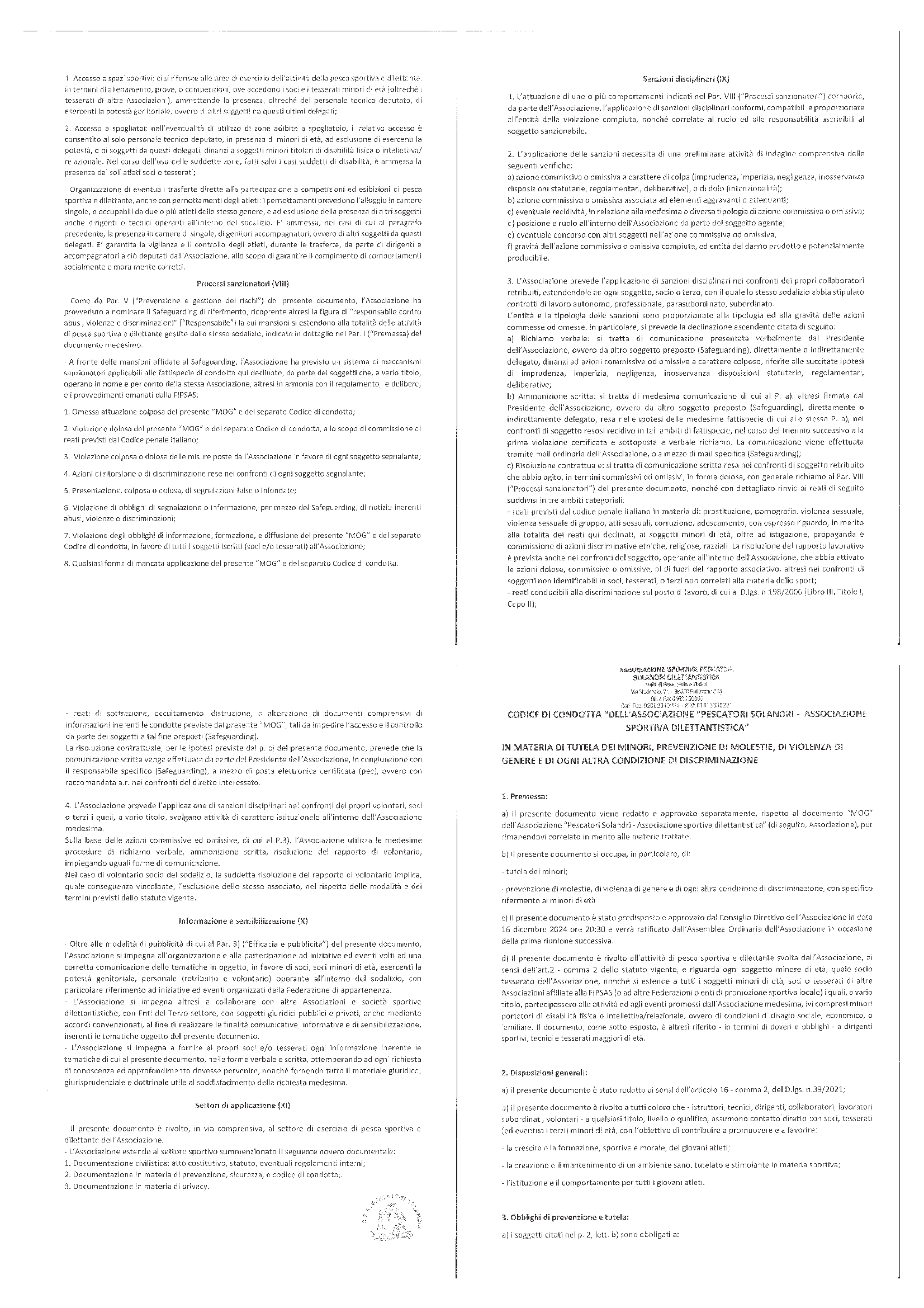 MOG e Codice di Condotta ASDPS 0002