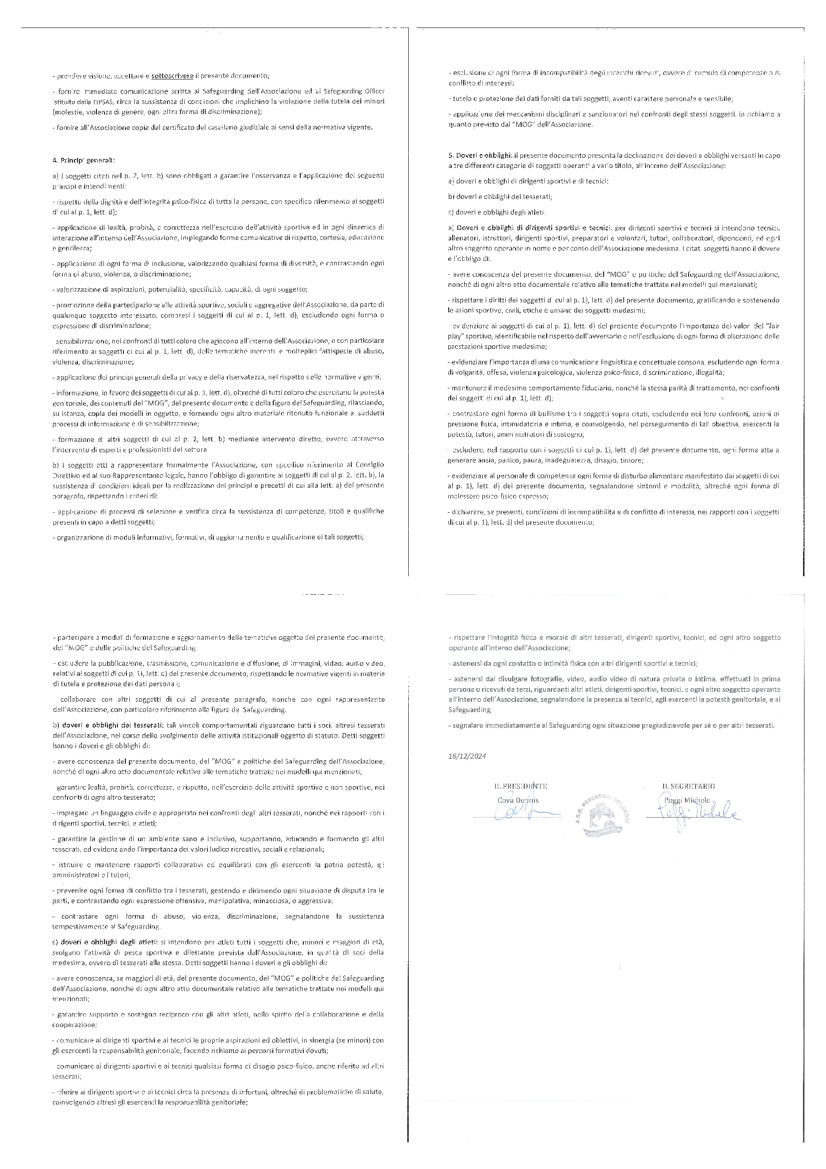 MOG e Codice di Condotta ASDPS 0003